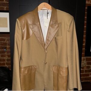 Designer Tan and Brown Blazer